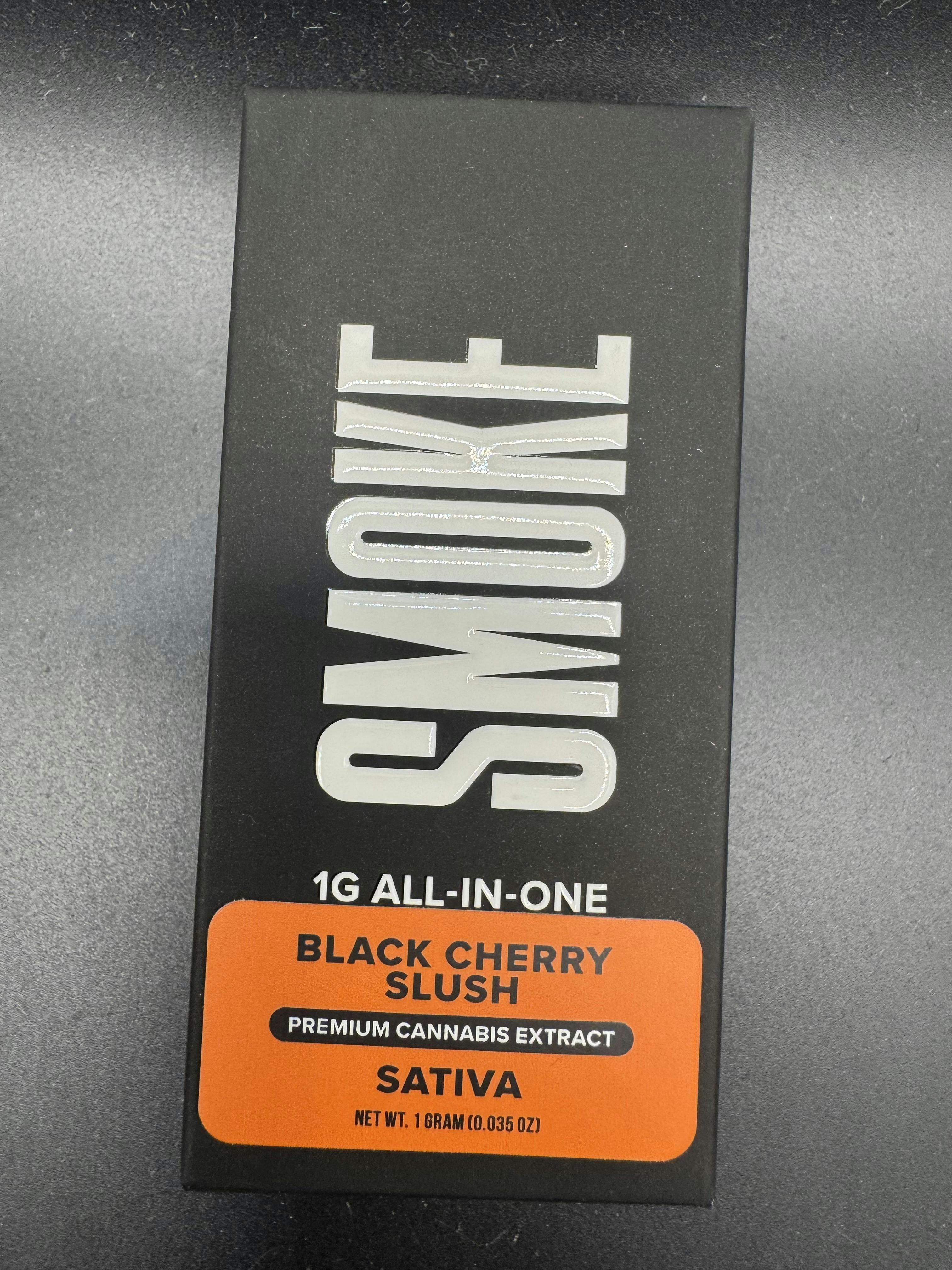 Photograph of product: Smoke | Vape | Black Cherry Slush | 1g | All In One | Oui'd | 88.27% TH-oui