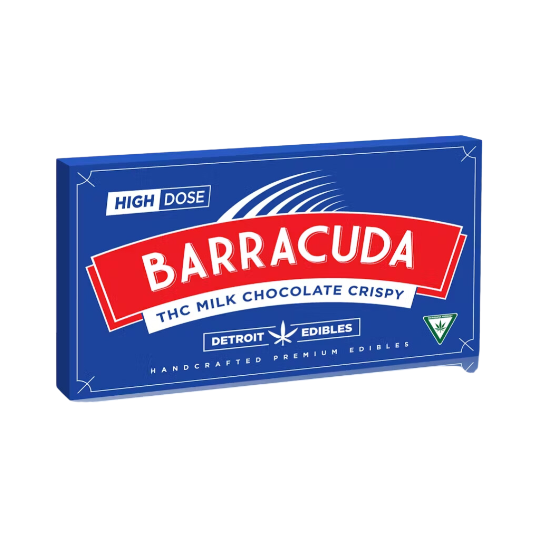 Photograph of product: Detroit Edibles | Milk Chocolate Crispy Barracuda Bar | 200mg