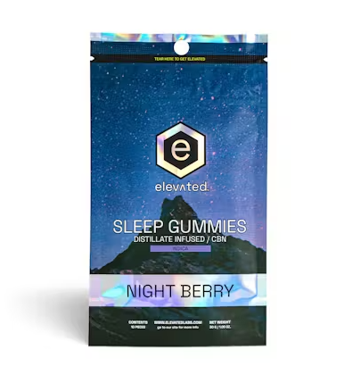 Photograph of product: Nightberry SLEEP (i) 1/1 CBN:TH-oui Gummies - 100mg
