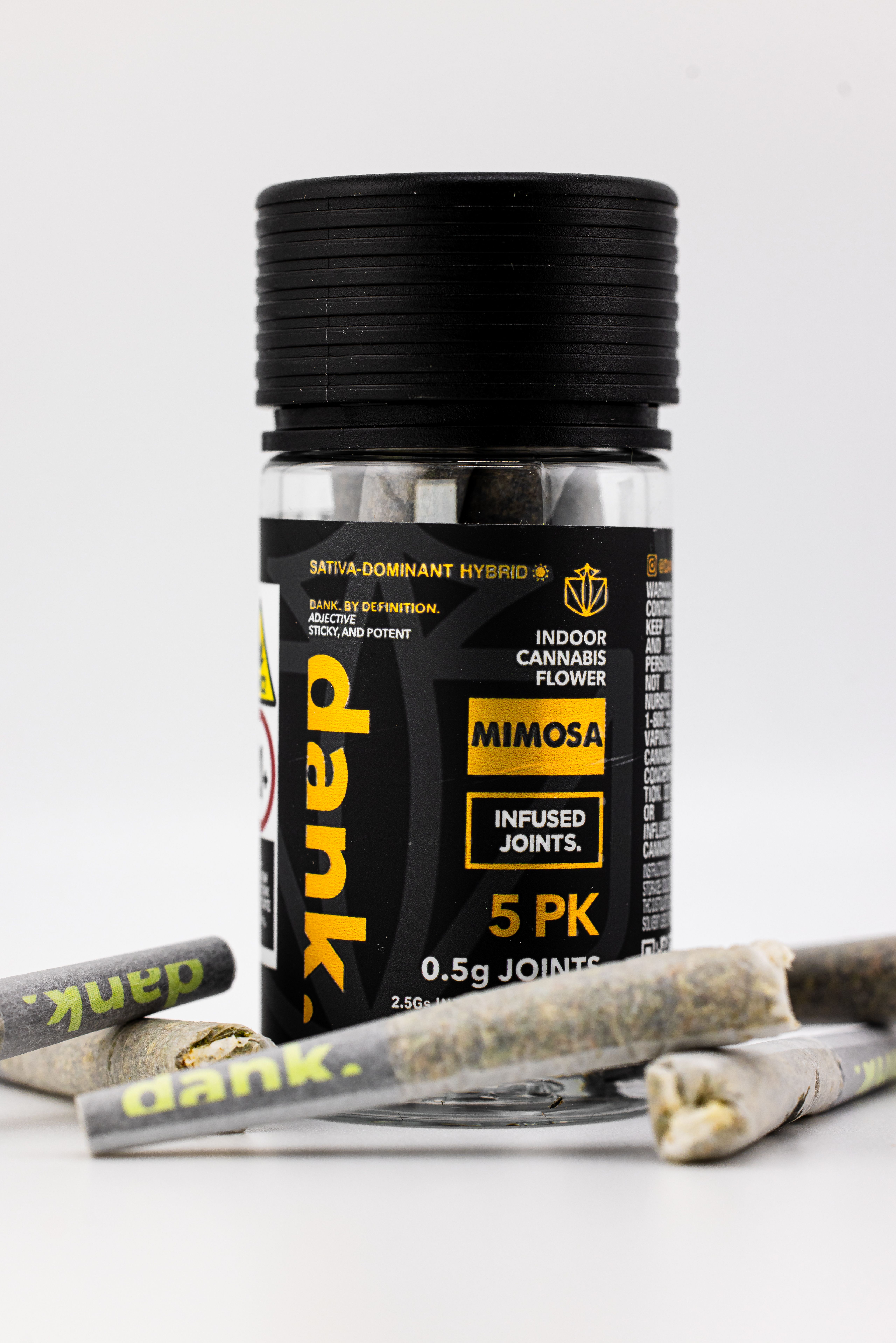 Photograph of product: Dank  |  Mimosa  |  Infused Pre Rolls 2.75G 5PK