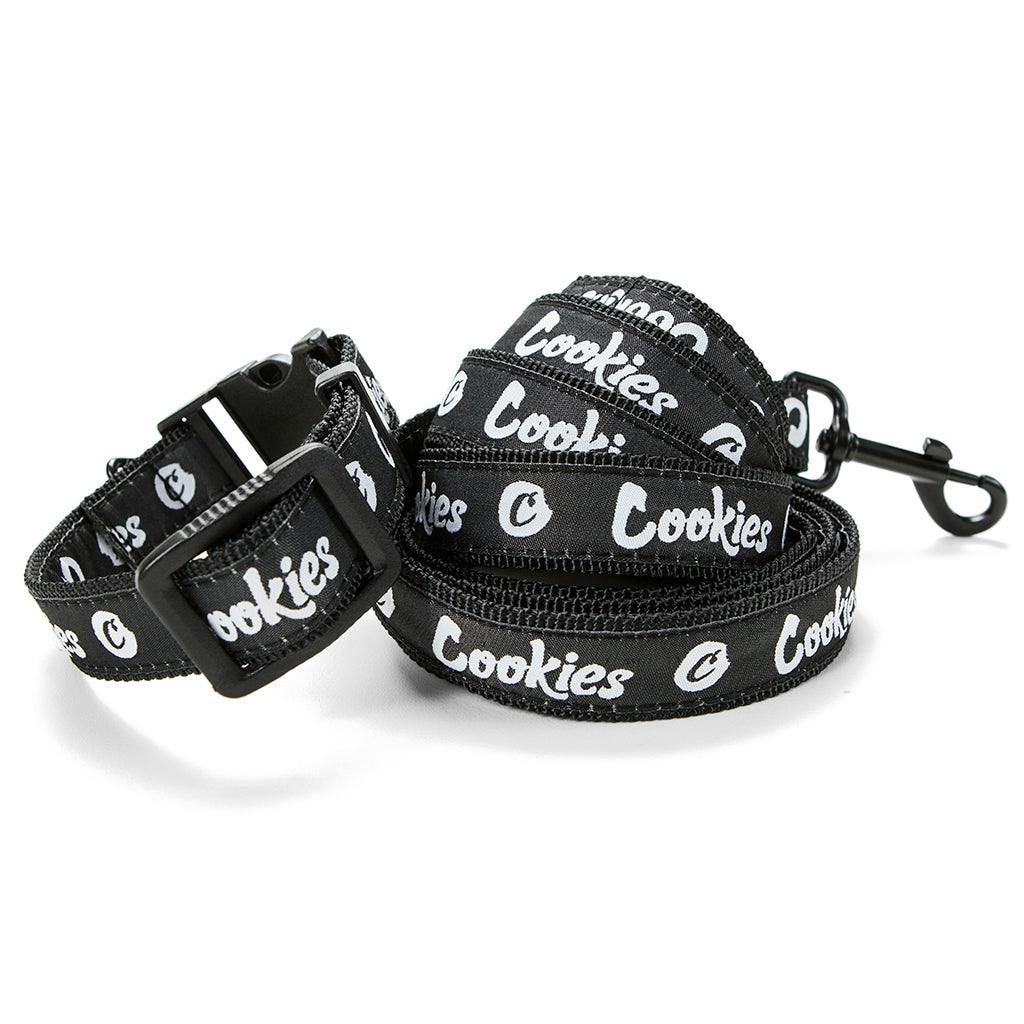 Photograph of product: COOKIES ORIGINAL MINT NYLON DOG LEASH AND COLLAR - BLACK