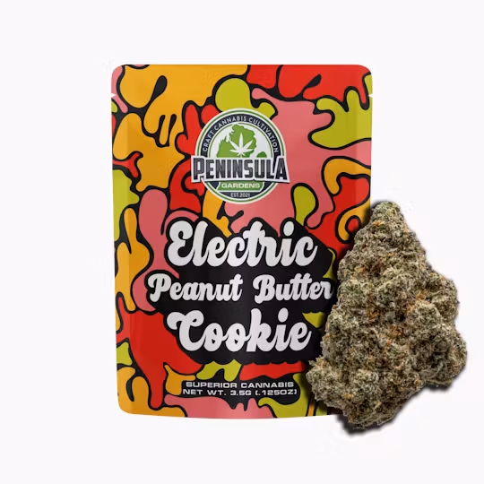 Photograph of Product: Peninsula Gardens - Pre-Packaged 8th - Electric Peanut Butter Cookie - 3.5g
