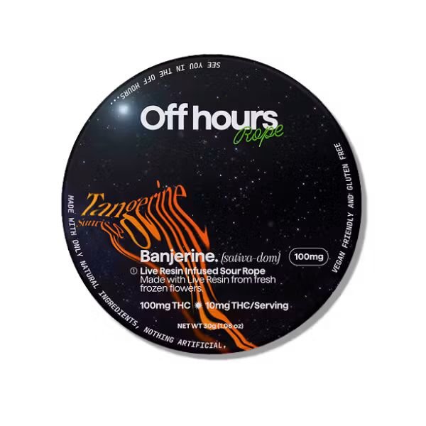 Photograph of product: Off Hours | Banjerine | Live Resin Rope | 100mg