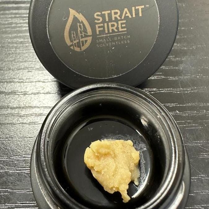 Photograph of product: Strait-Fire | Papaya Bomb | Live Rosin 1g