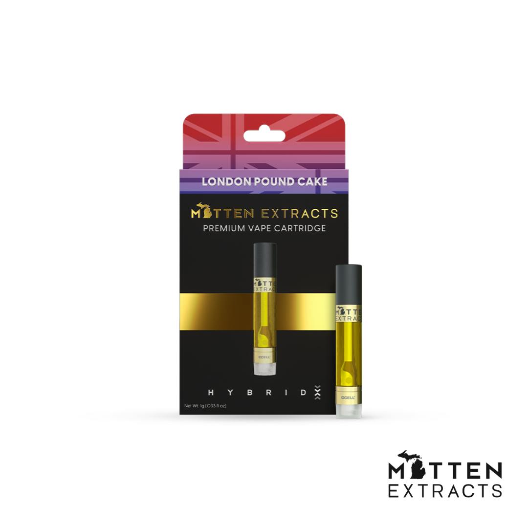 Photograph of product: Mitten Extracts Cartridge | London Pound Cake - Hybrid