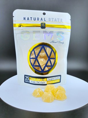 Photograph of product: 10mg Gems - Sour Tangerine (25pk) - NSM