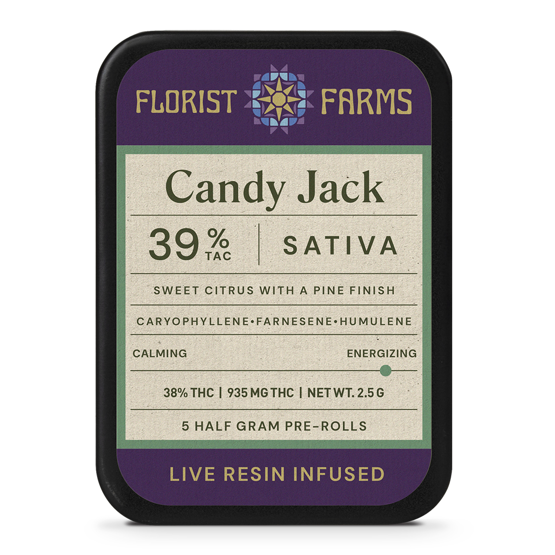 Photograph of product: Candy Jack | Live Resin Infused | 5 x 0.5g