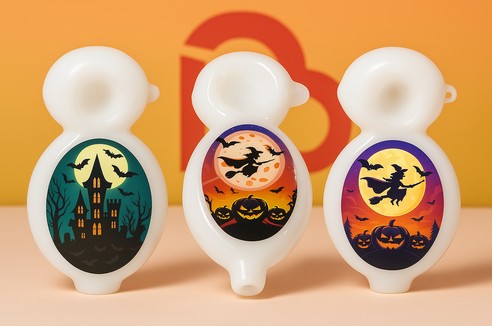 Photograph of product: SirEEL - 4" Halloween Image Transfer Oval Pipe | LuvBuds