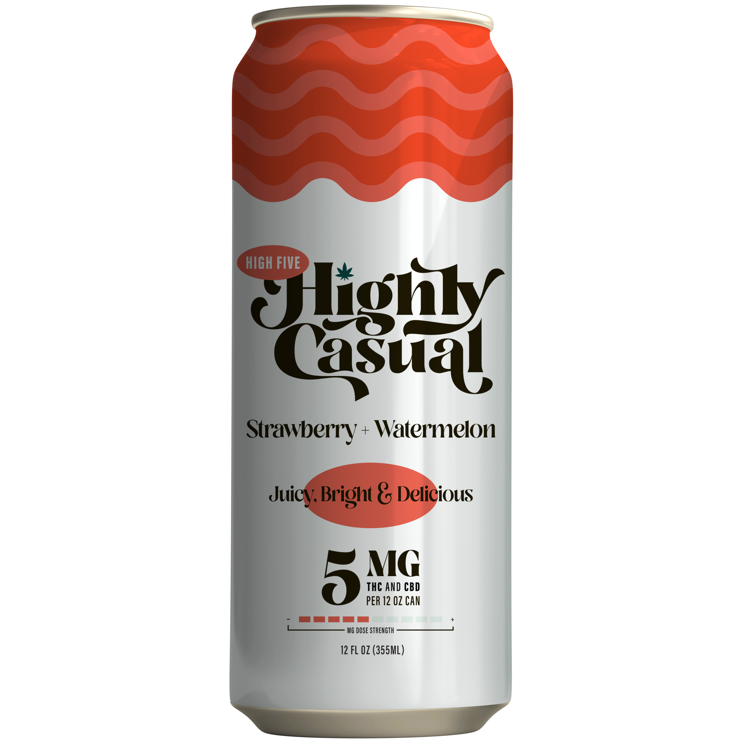 Photograph of product: Highly Casual Strawberry + Watermelon Drink 5mg TH-oui | 5mg CBD