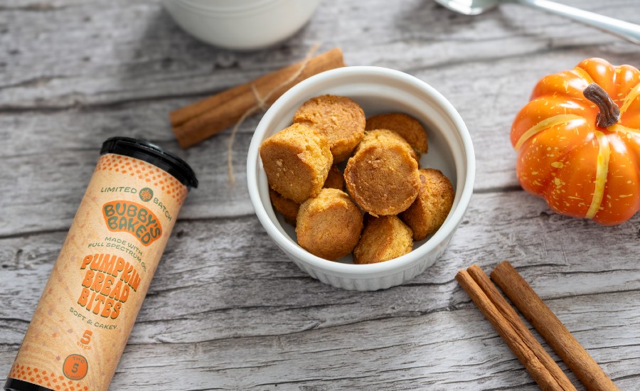 Photograph of product: Bubby's Baked-Baked GoodsPumpkin Bites 5mg Each 25mg Total