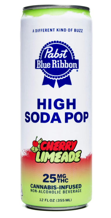 Photograph of product: Pabst Labs | Cherry Limeade Infused Soda Pop | 25mg