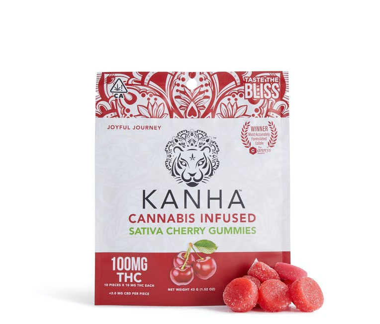 Photograph of product: Kanha Gummies 100mg Cherry