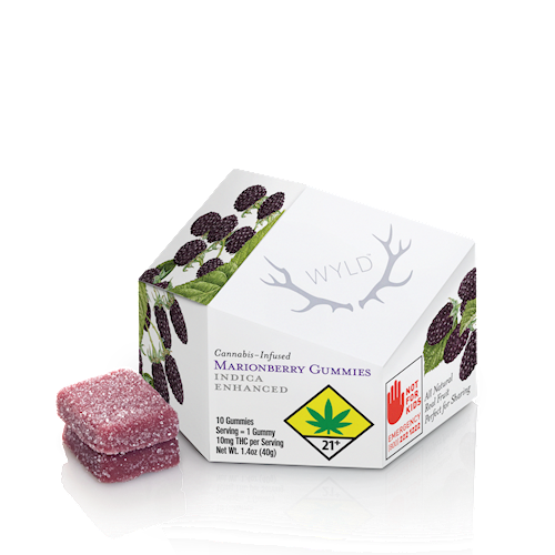 Photograph of product: Wyld | Marionberry Gummies | Oui'd Enhanced | DOH | 100mg TH-oui