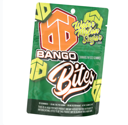 Photograph of product: Bango Bites Edibles 10pk/100mg- Watermelon Sugar
