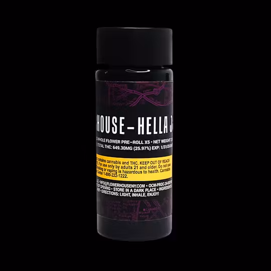 Photograph of product: Hella Jelly | 2.5g 5pk Kief-Infused Pre-rolls
