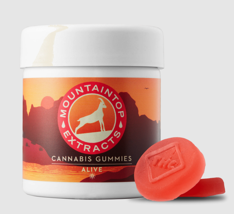 Photograph of product: MTE - Gummies - Alive - 2:1 Prickly Pear - 100mg TH-oui - 50mg CBD