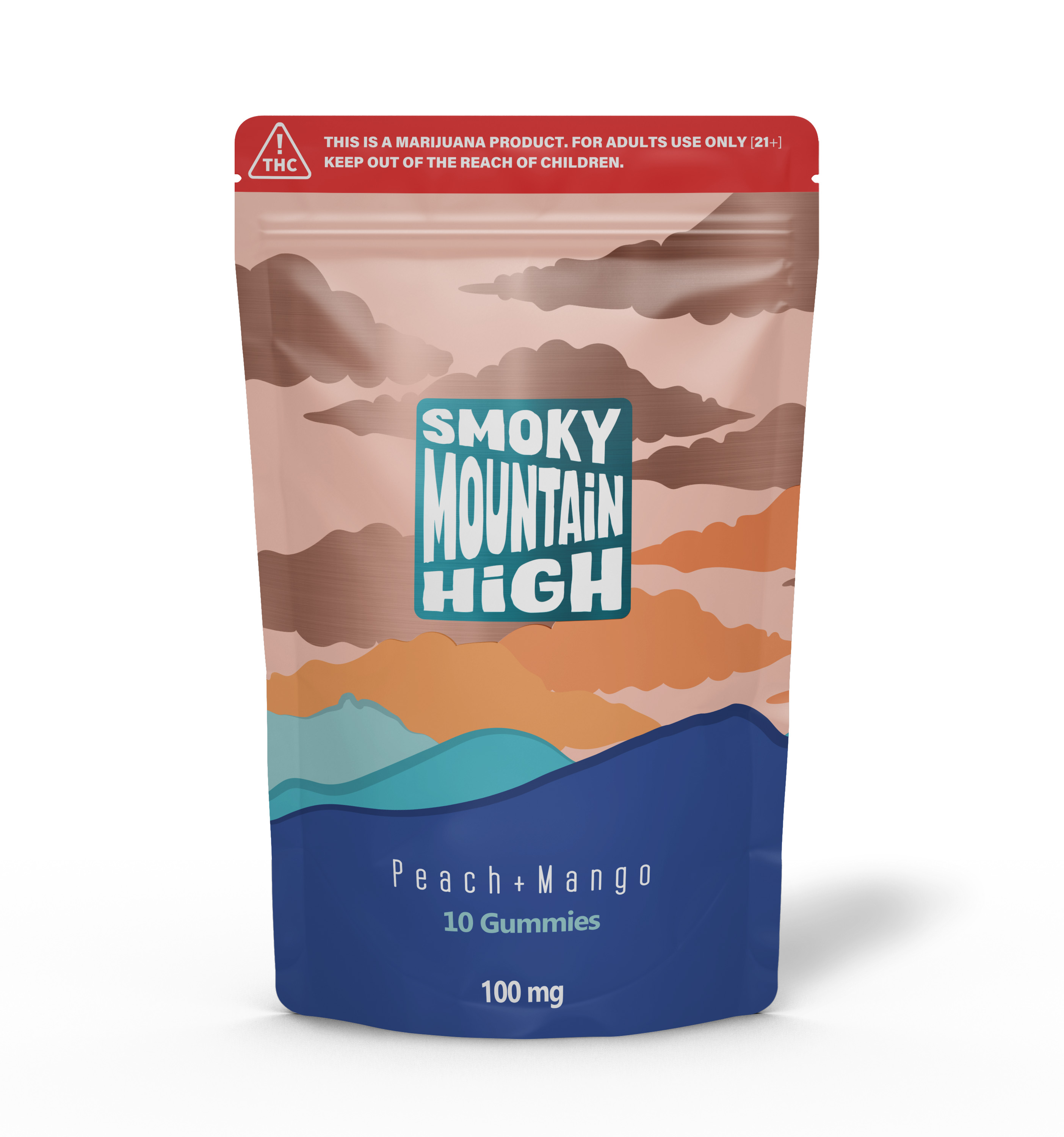 Photograph of product: Smoky Mountain High | Peach Mango | Gummy 100 mg [#85]