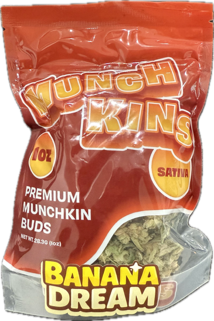 Photograph of product: Munchkins | Flower | Banana Dream | 28g | Oui'd | 24.17% TH-oui
