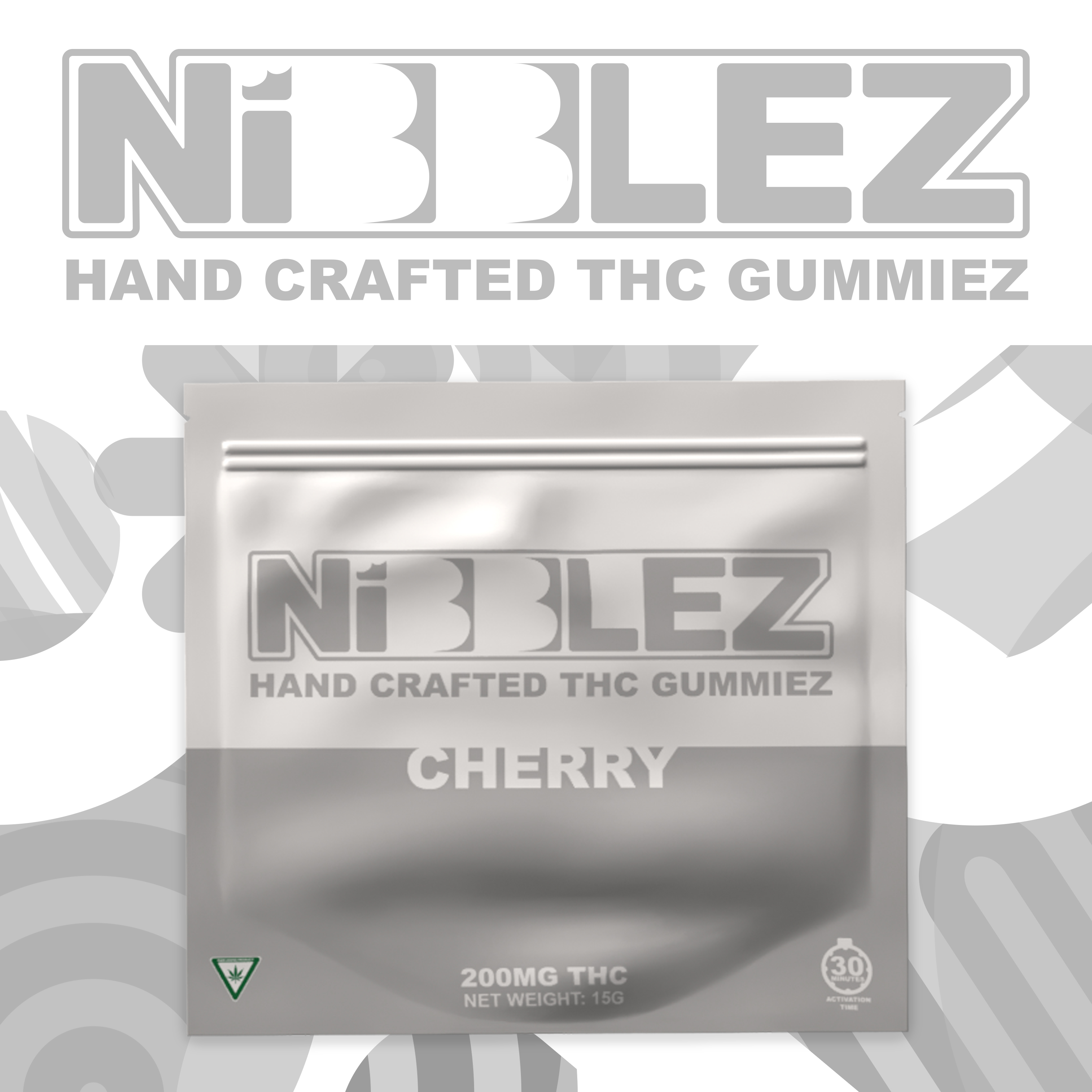 Photograph of product: Nibblez | Gummy | Cherry | 200mg