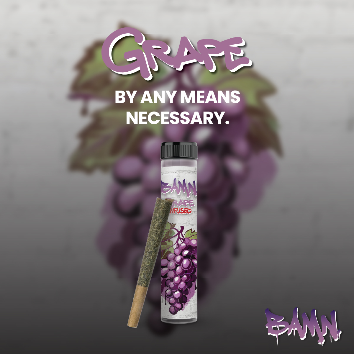Photograph of product: BAMN - Grape - Distillate Infused Pre-Roll