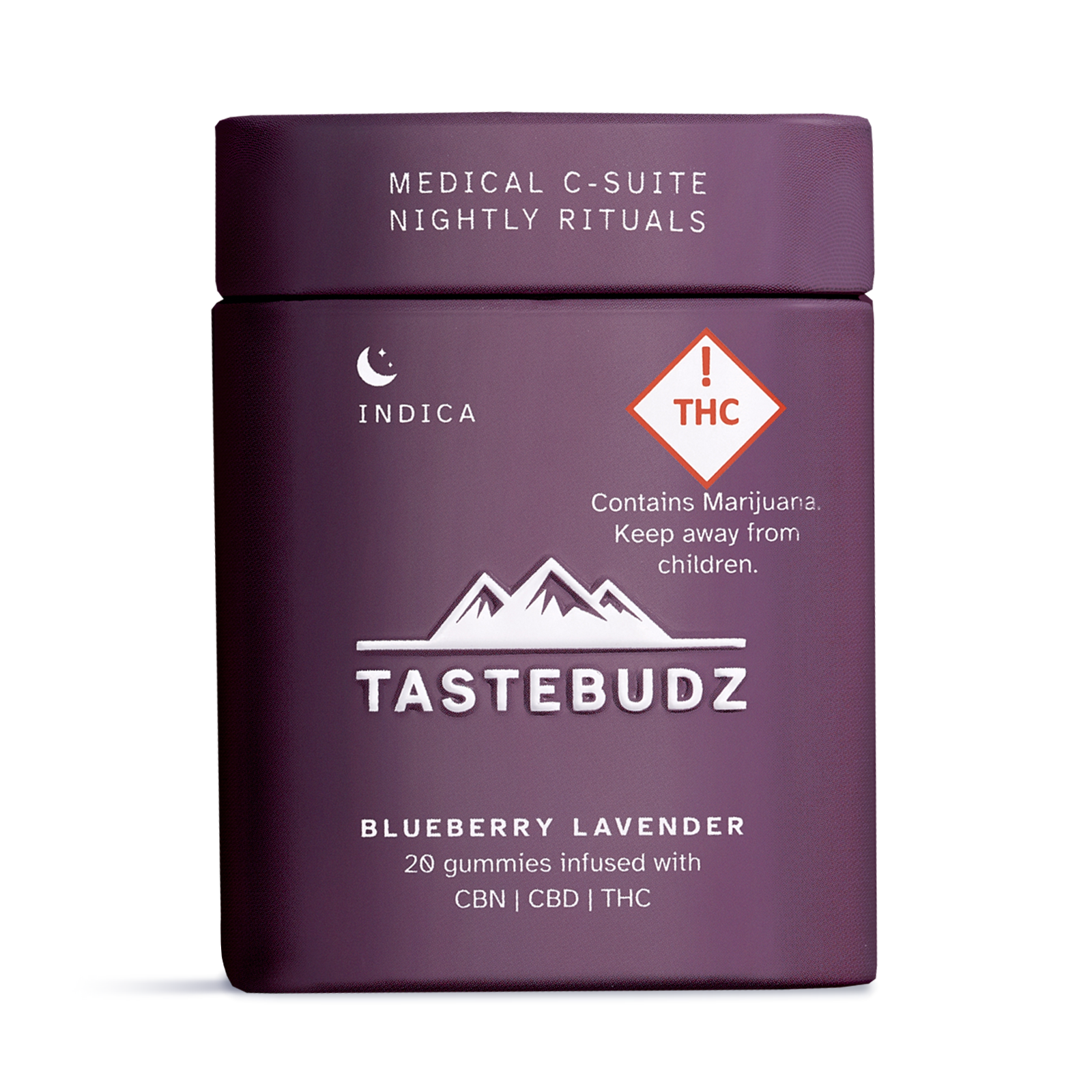 Photograph of product: TasteBudz Gummies | 200mg CBN : 200mg CBD : 200mg TH-oui | Blueberry Lavender