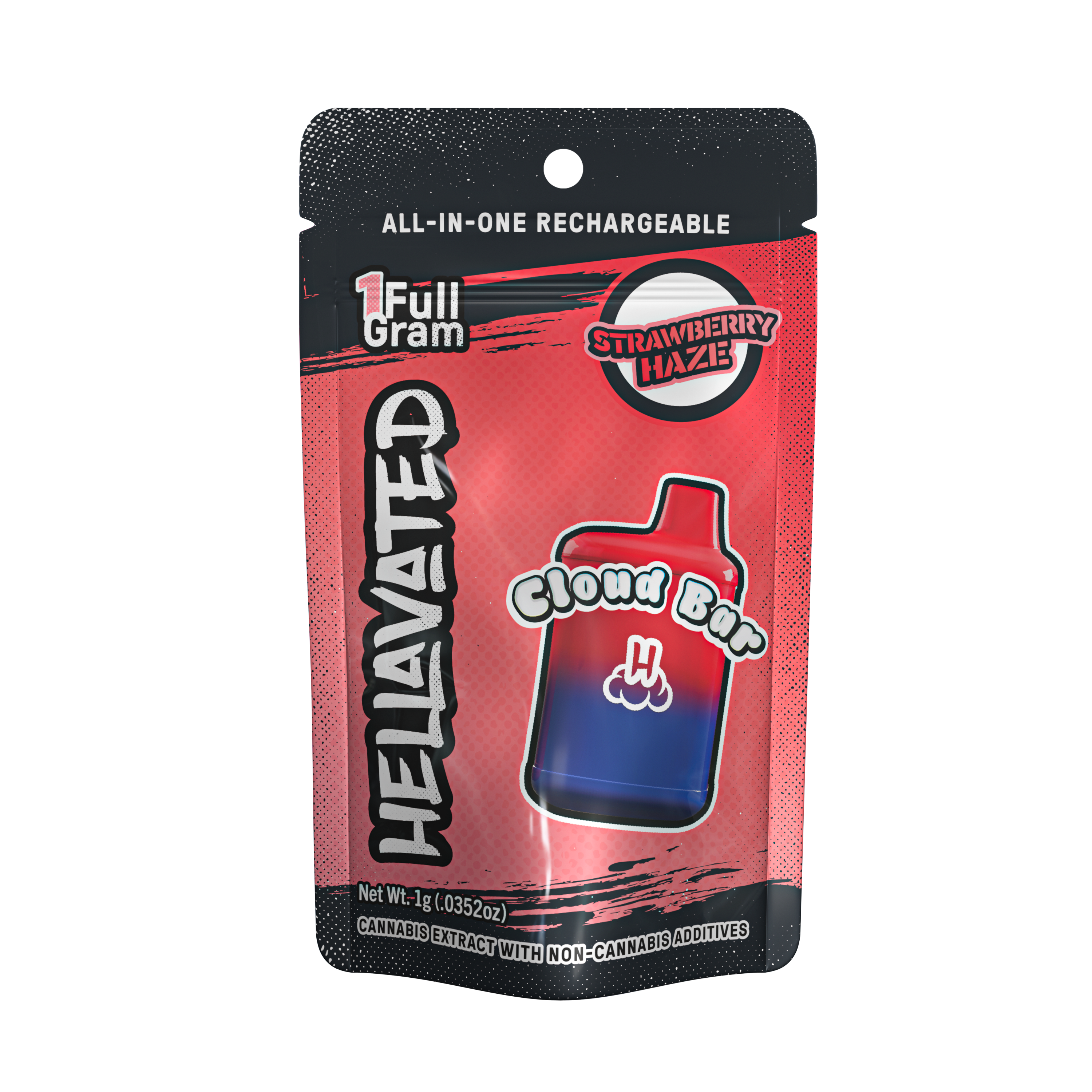 Photograph of product: Strawberry Haze AIO Cloud Bar Disposable | 1g