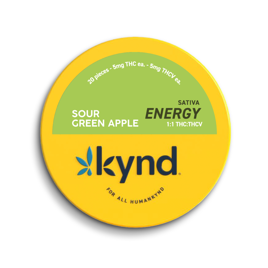 Photograph of product: Energy Sour Green Apple 1:1 TH-oui:TH-ouiV Gummies 20pk