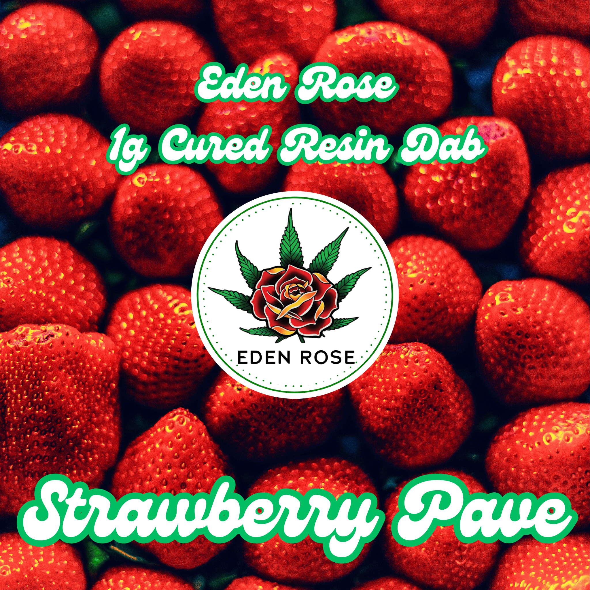 Photograph of Product: Eden Rose- Cured Resin Sugar-Strawberry Pave