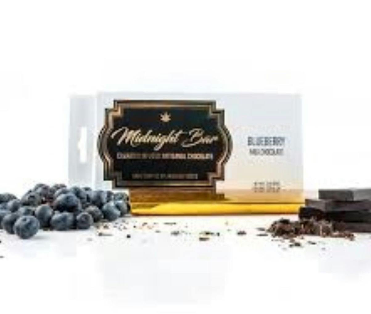 Photograph of product: MIDNIGHT ROOTS | BLUEBERRY | MILK CHOCOLATE | 200MG