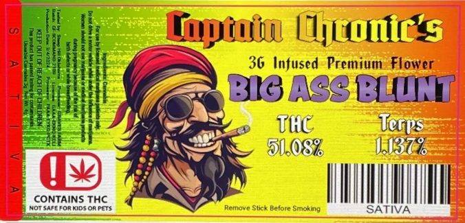 Photograph of product: Captain Chronic | Big Ass Blunt | Oui'd