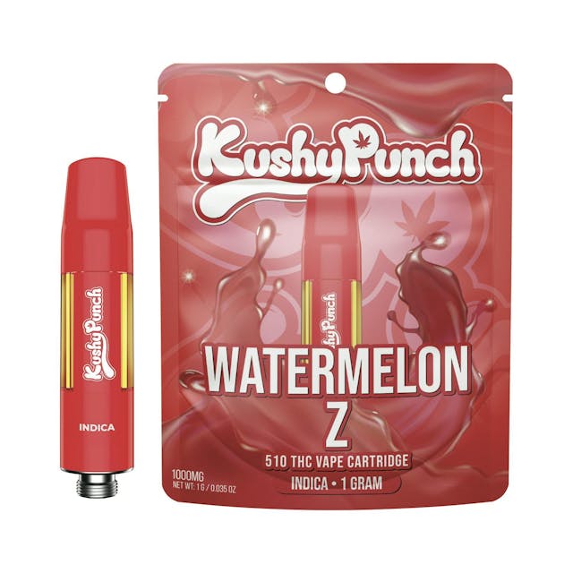 Photograph of product: Kushy Punch Cartridge 1g Oui'd Watermelon Z - 