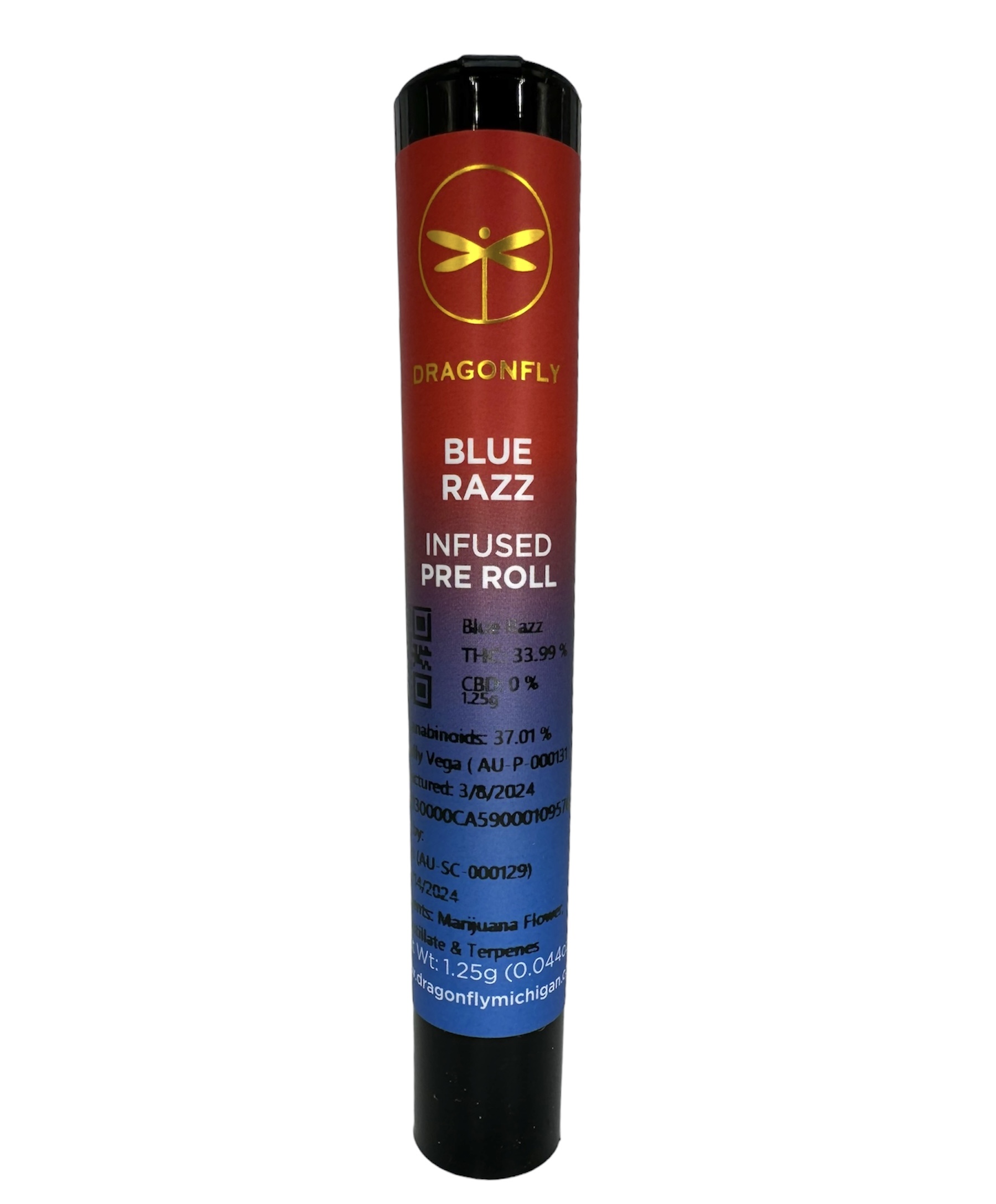 Photograph of product: Blue Razz Infused Preroll