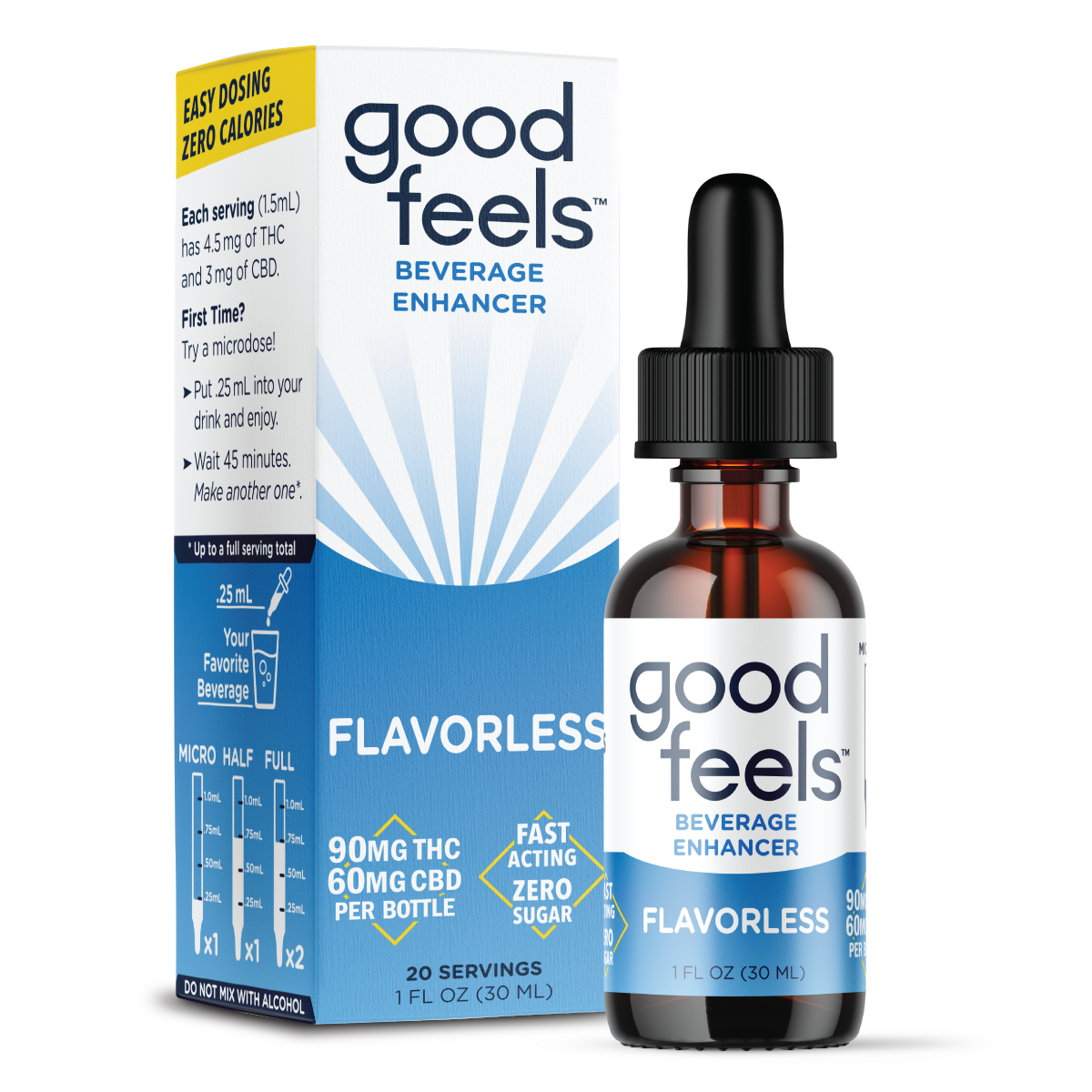 Photograph of product: Flavorless 2:1 Beverage Enhancer | 150mg - Good Feels