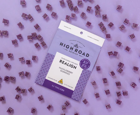Photograph of product: Gummies | 1:1 Realign Huckleberry | 100mg