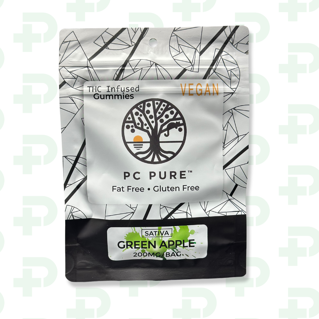 Photograph of product: PC Pure 200mg Gummy - Oui'd - GREEN APPLE