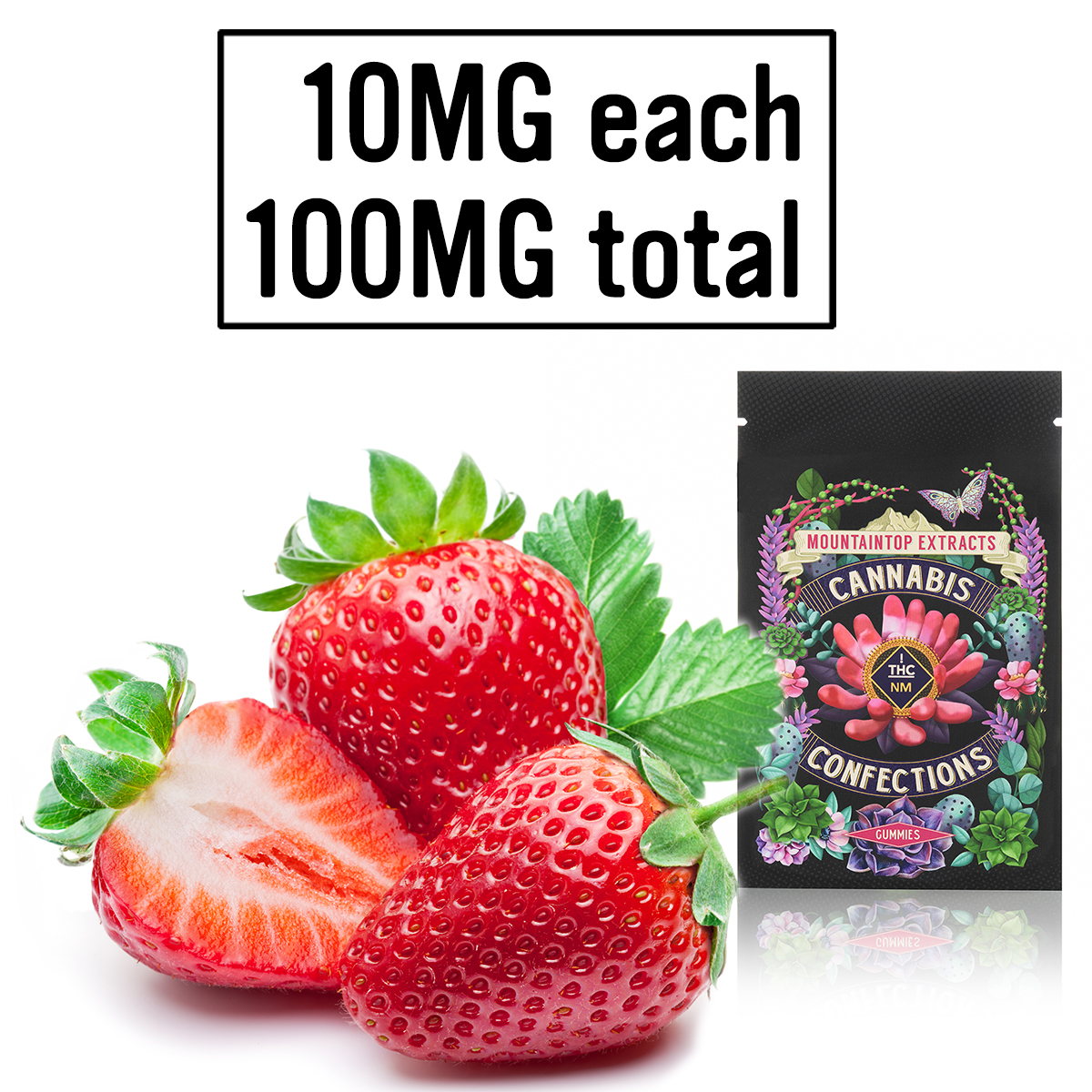Photograph of product: Sour Strawberry Gummies Oui'd | 100mg