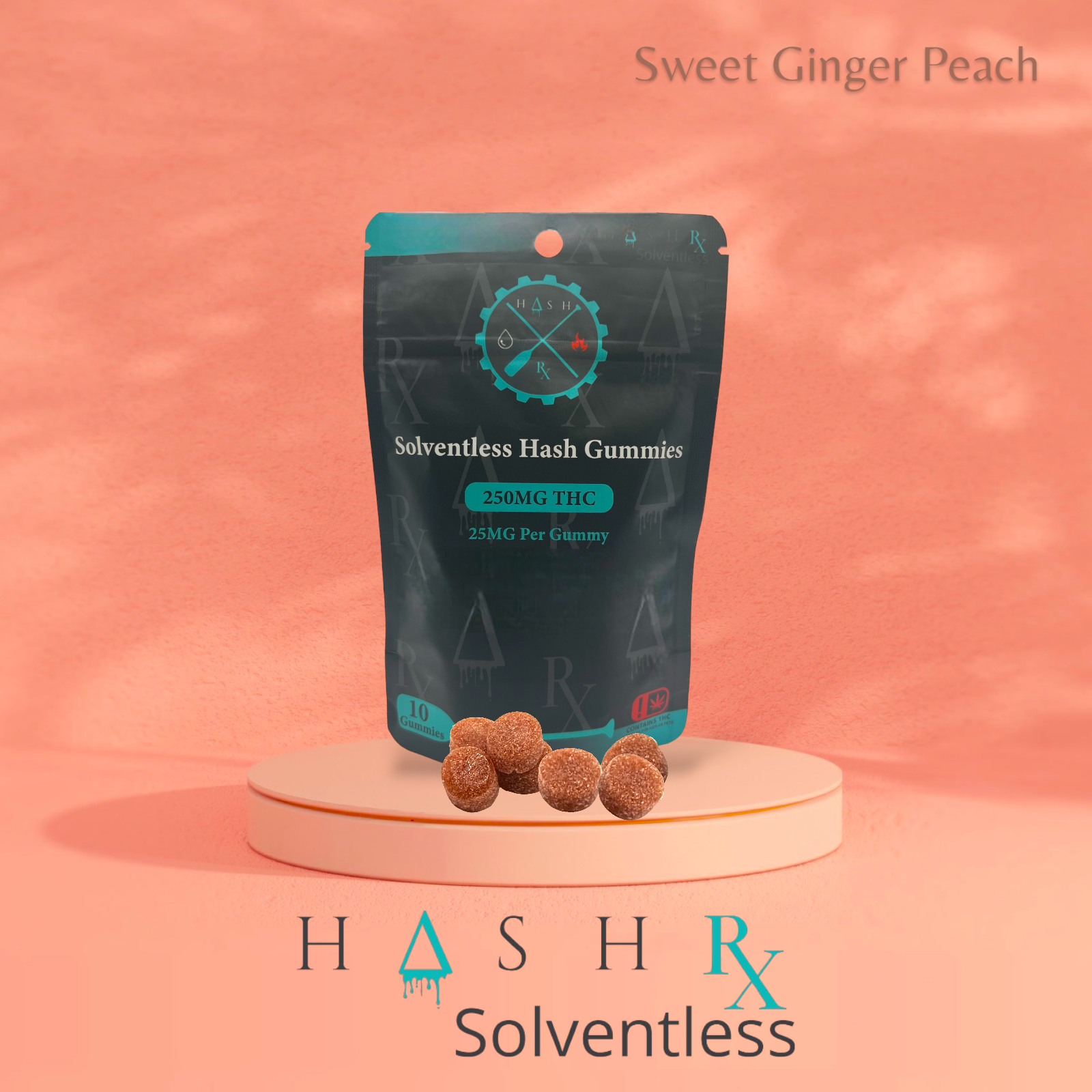 Photograph of product: au chocolat RX | au chocolat Gummy | Sweet Ginger Peach