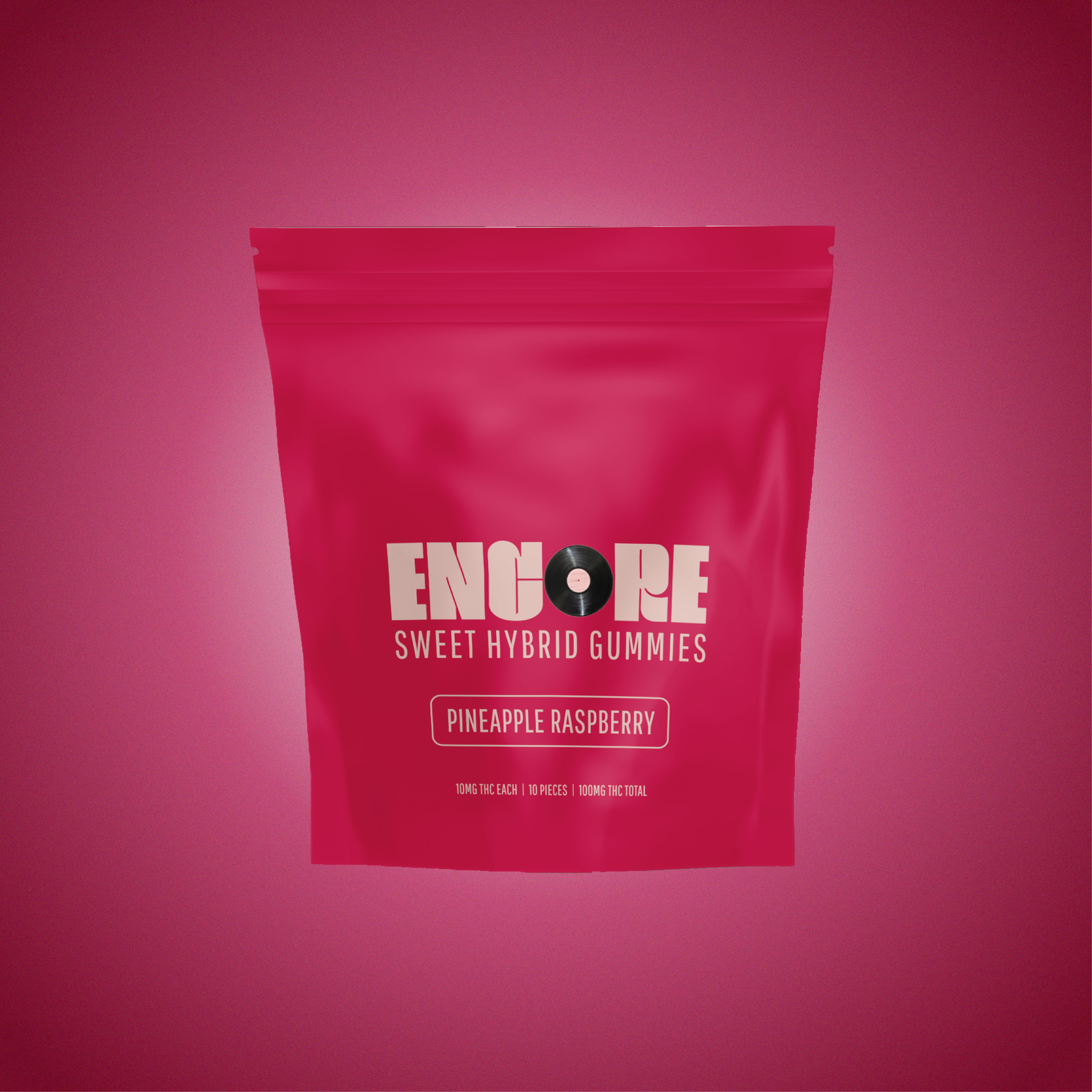 Photograph of product: Pineapple Raspberry Hybrid Gummies [10pk] 100mg