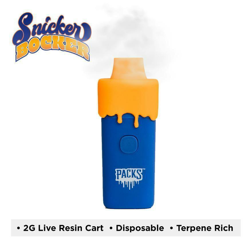 Photograph of product: Packspod Snicker Bocker Live Resin Disposable 2g - 2g