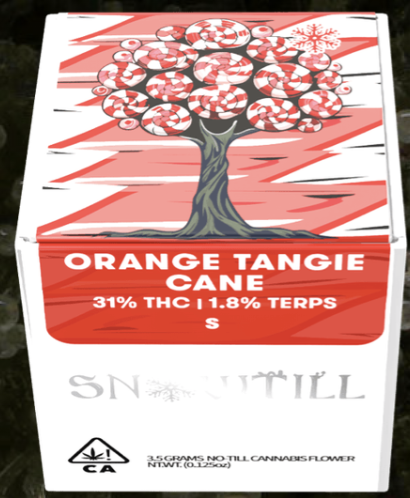 Photograph of product: SnowTill | Orange Tangie Cane premium indoor flower 3.5g | 26% TH-oui
