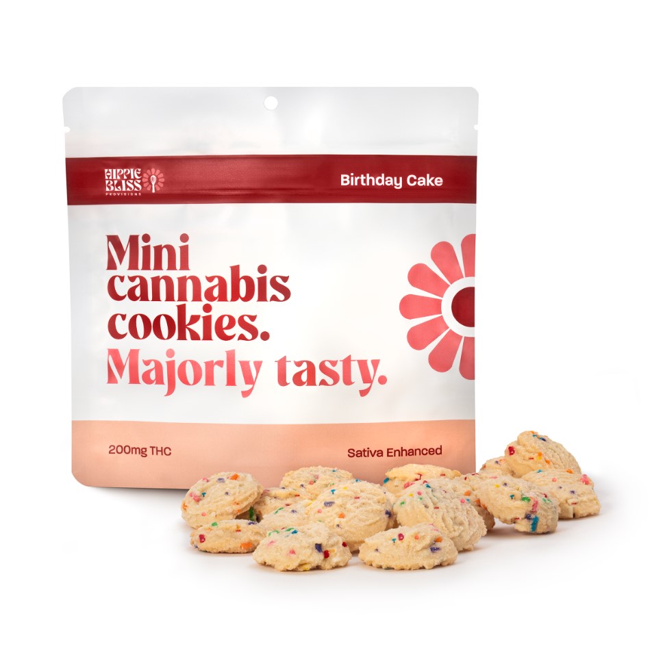 Photograph of product: Hippie Bliss - Birthday Cake Cookies - 200mg Cookies