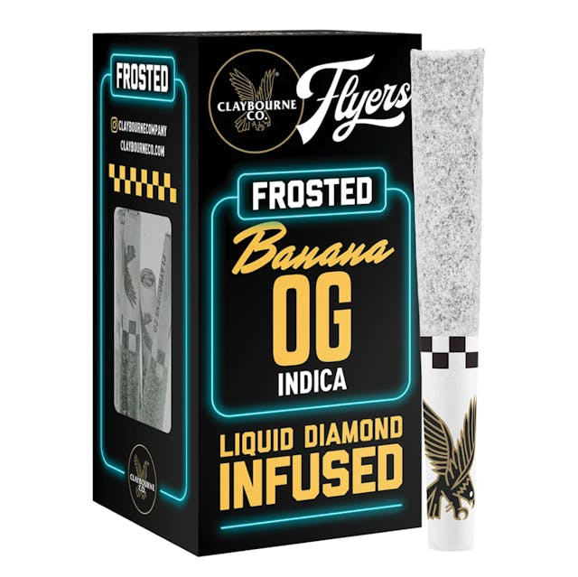 Photograph of product: Flyers Frosted: Banana OG 5pk .5g Pre-Rolls - 