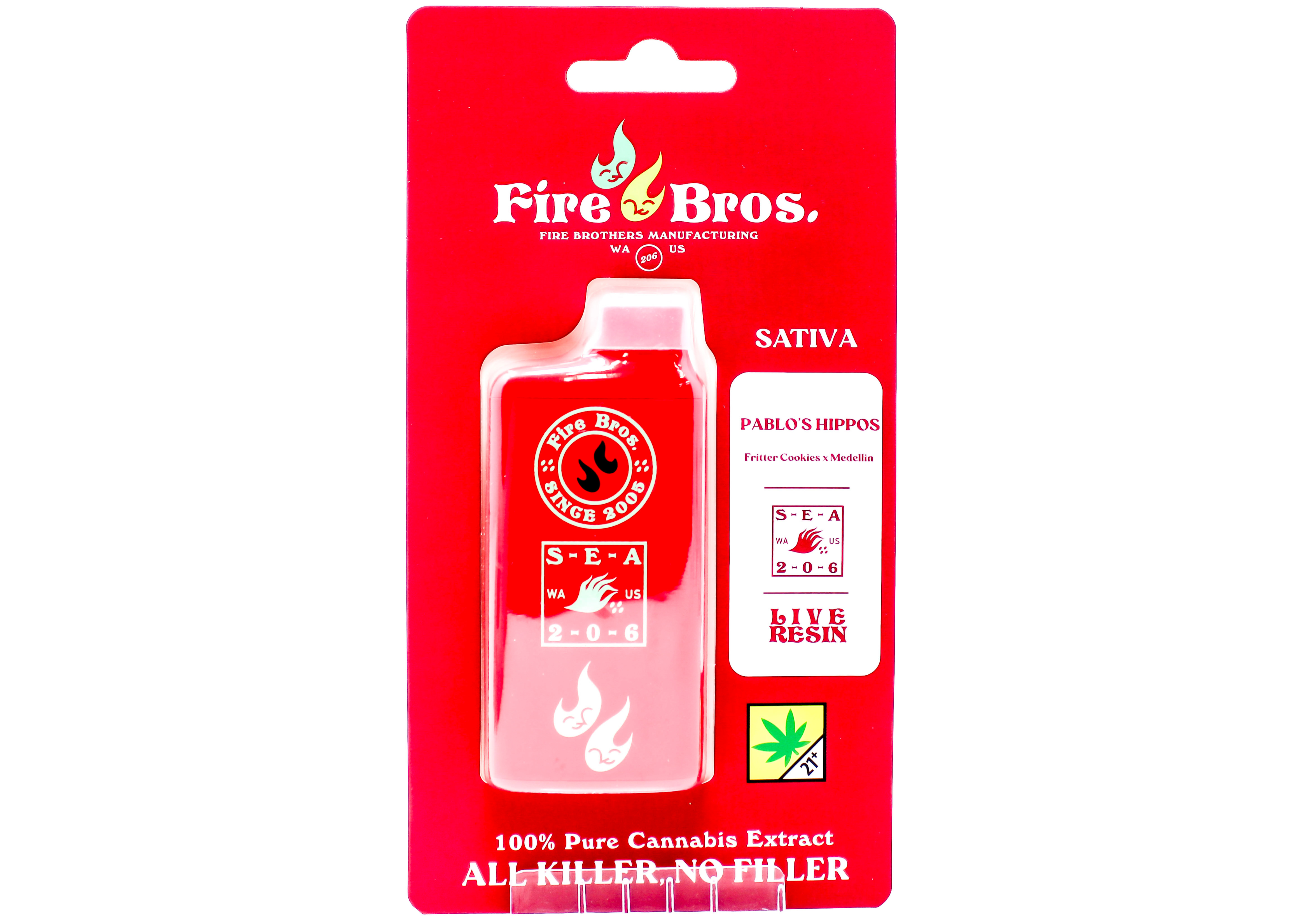 Photograph of product: FRB Pablo's Hippos Live Resin Disposable Cart 46786