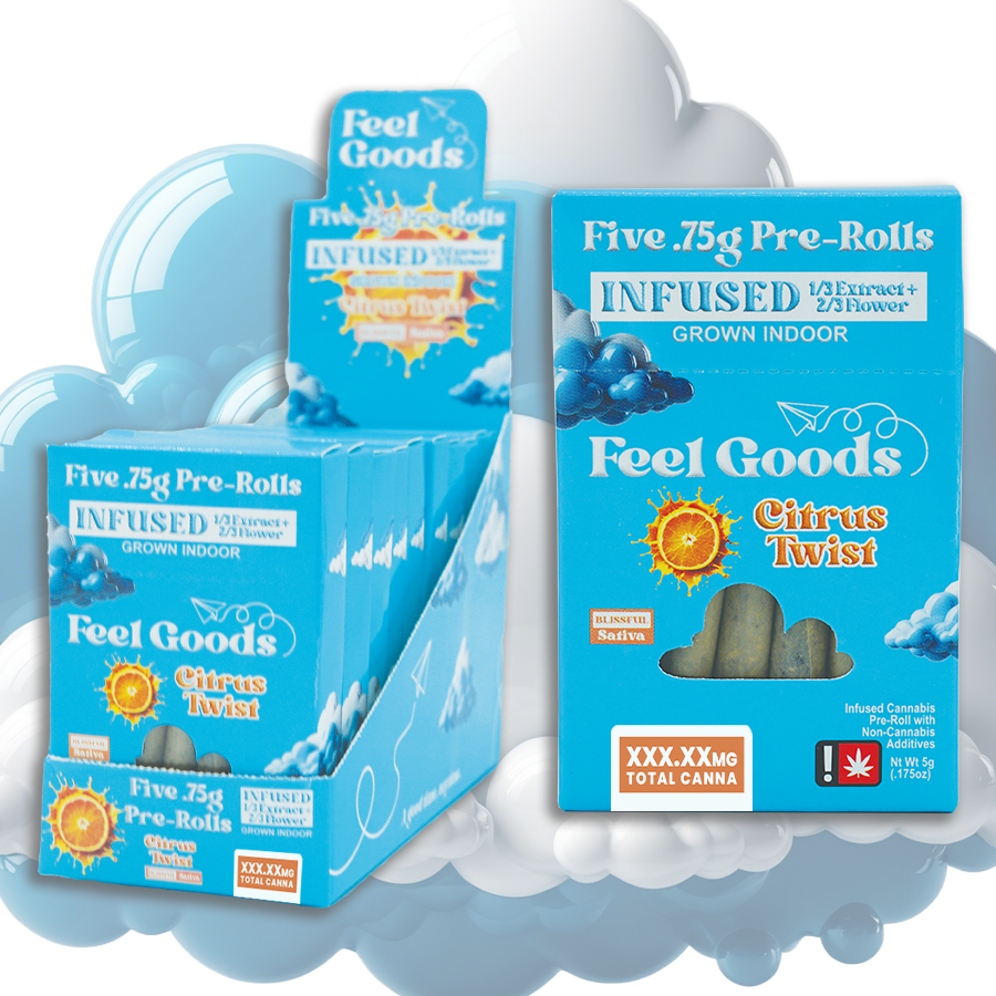 Photograph of product: Feel Goods - Citrus Twist Infused 5pk Prerolls (S)