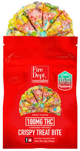 Photograph of product: FIRE DEPT | FRUITY CRISPY TREAT BITE | Oui'd