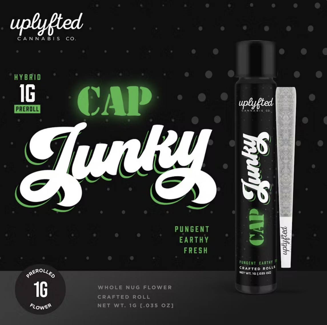 Photograph of product: Uplyfted: Cap Junky 1G PreRoll