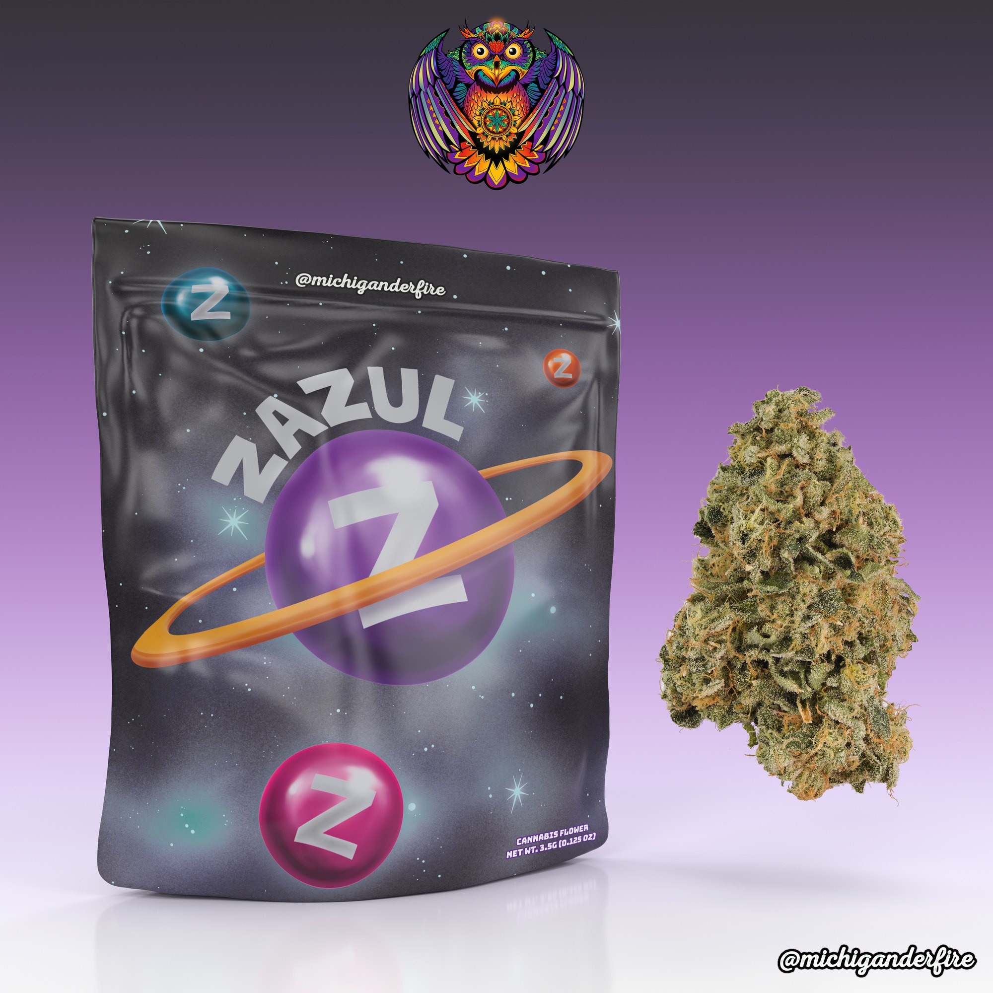 Photograph of product: MICHIGANDER FIRE ZAZUL PREROLL 1G
