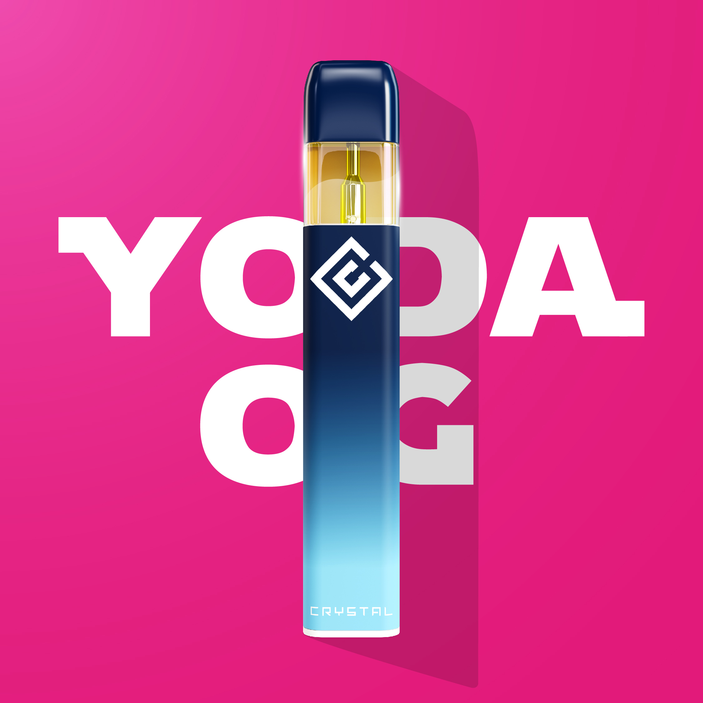 Photograph of product: Disposable Vape | Crystal Clear Blast | Yoda OG | Distillate | 1g