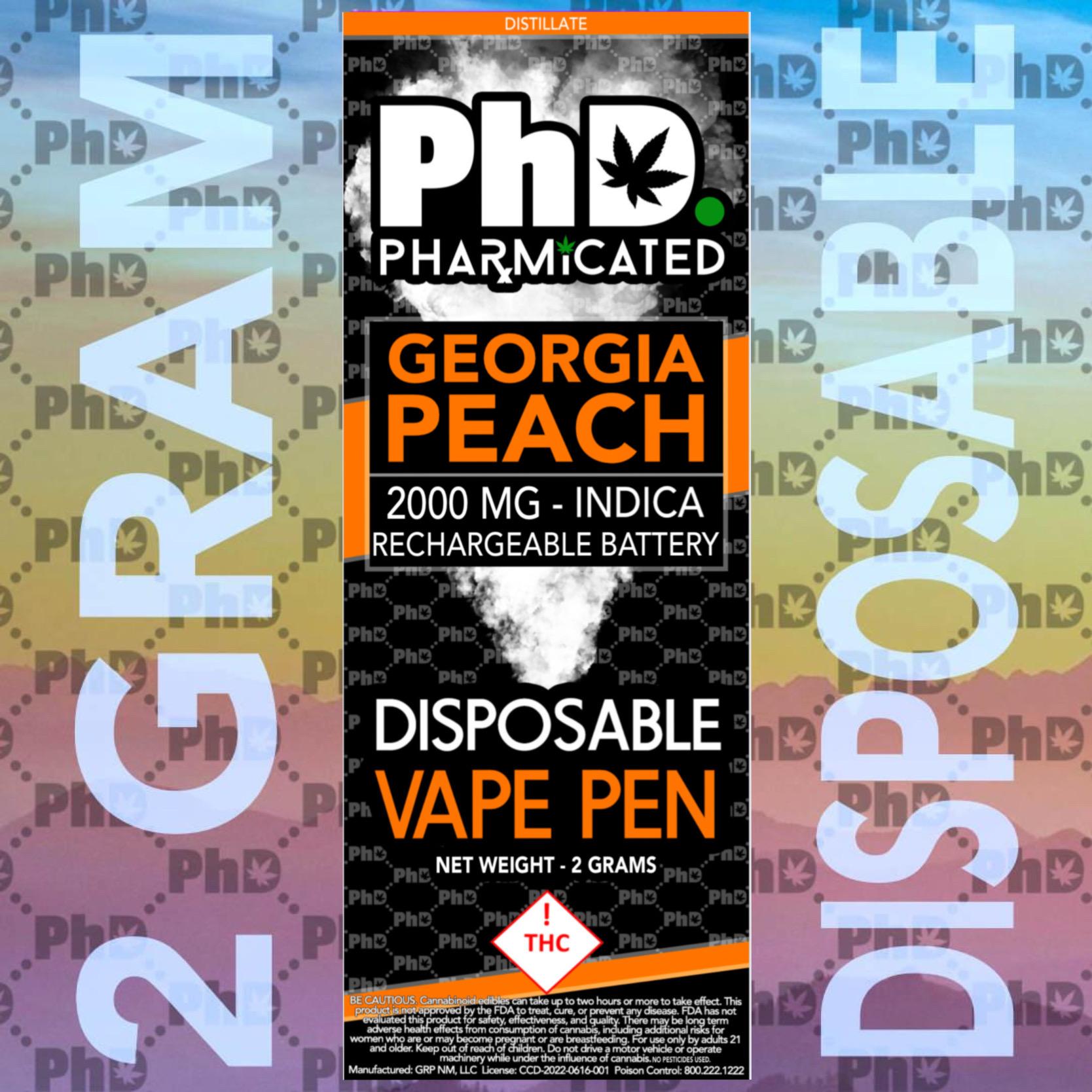 Photograph of product: 2G Disposable - Georgia Peach (Oui'd)