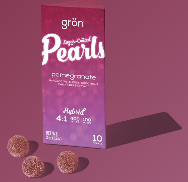 Photograph of product: Pearls | Pomegranate | CBD:TH-oui | 100mg | 10ct
